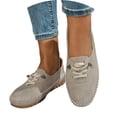 thumbnail image 3 of EliteGoogv Womens Flat Shoes Soft Wide Width Slip On Flat Shoes for Women Casual Walking Work Everyday Wear PU Loafers Dress Shoes Flats US :9, 3 of 9