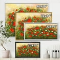 thumbnail image 4 of The Fields of Red Wildflowers 20 in x 12 in Framed Painting Canvas Art Print, by Designart, 4 of 5