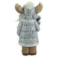 thumbnail image 4 of Northlight Frosted Ceramic Moose in Winter Coat Holding Pine Sprigs Christmas Figure - 18", 4 of 4