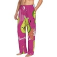 thumbnail image 2 of Bingfone Pink Green Avocado Mens All Over Print Sleep Pajama Pants-X-Large, 2 of 9