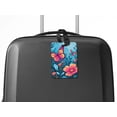 thumbnail image 5 of WIRESTER 2pcs Set PU Leather Luggage Tags Privacy Label Flap for Travel Suitcase Baggage - Bright Colorful Flowers & Butterfly, 5 of 7