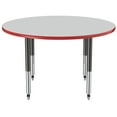 thumbnail image 7 of ECR4Kids 48in Round Everyday T-Mold Adjustable Activity Table Grey/Red/Black - Super Leg, 7 of 7