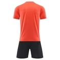 thumbnail image 6 of Vornjynx Boys Active Outfits 2 Piece Short Sleeve Crew Neck T-Shirt and Shorts Kids Summer Football Sports Activewear Orange Size 1, 6 of 6