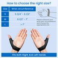 thumbnail image 5 of 2 PCS Thumb Wrist Brace Compression Sleeve for Arthritis Pain Relief Protector Support, Soft Elastic Fabric Thumb Spica Splint Glove Liner for Women and Men -Fits Both Hands (Small), 5 of 6