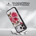 thumbnail image 6 of for iPhone Air Floral Pattern PU Leather + TPU Magnetic Wireless Charging Case, Classic Shock Absorbing Ultra Slim Drop Protective Anti-Scratch Lightweight Women Back Cover, White, 6 of 8