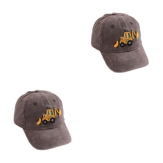 relayinert Sun Protection Baseball Cap For Kids – Stay Protected And Stylish Under Sun Breathable Polyester Kids Baseball Cap coffee 2Set