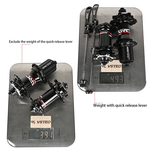 Baohd Moyeu de Roulement Taille Compacte Sans Bavures Réduire le Cycle de Friction Fournitures Installation Pratique Moyeux Métalliques Alliage d'Aluminium Arbre de Roue 32h / Roulement / Rouge
