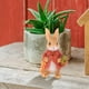 thumbnail image 5 of Estatua de animal, figuritas en miniatura, decoración de maceta, escultura artesanal de resina Conejo impermeable, 5 of 8