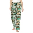 thumbnail image 2 of Picia Colorful Hawaii Palms Womens Soft Woven Cotton Elastic Waistband Sleep Pajama Pant Lounge Sleep Pant With Pockets And Drawstring-XX-Large, 2 of 9