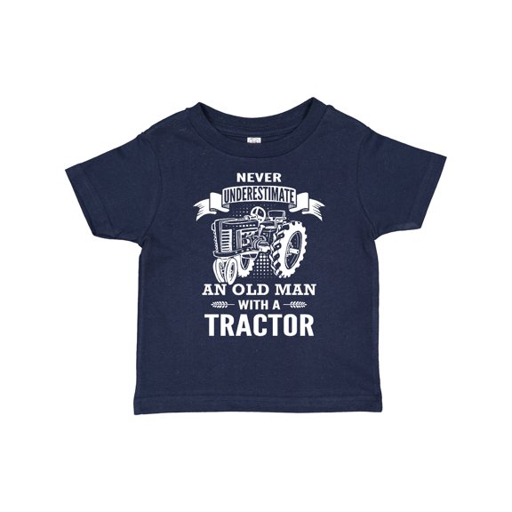 Inktastic Old Man Tractor Boys Toddler T-Shirt