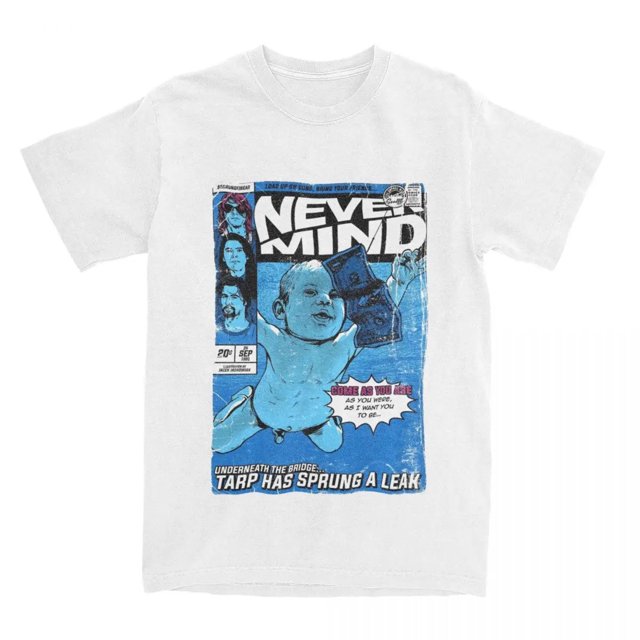 Camisetas de Nevermind Album para hombre y mujer ropa de calle informal de manga corta Harajuku de algodón Tops Unisex elegantes