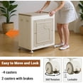 thumbnail image 4 of Rolling Laundry Hamper With Lid, Clothes Storage Box Household 123L Large Clothes Capacity Flip Clothing Quilt Storage Box Bedroom Foldable Storage Box, 4 of 7