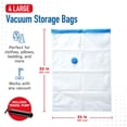 thumbnail image 3 of Bolsas de almacenamiento al vacío Spacesaver, paquete de 4, grandes, para edredones, 3 of 9