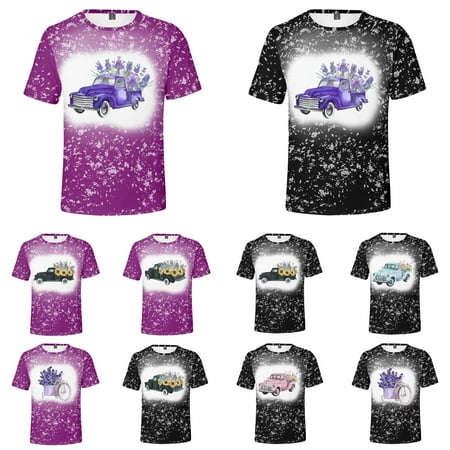 

Short Sleeved Shirt Adults and Children Classic Fit Short Sleeve Signature Comfort Shirt Cartoon Character Stitch Print