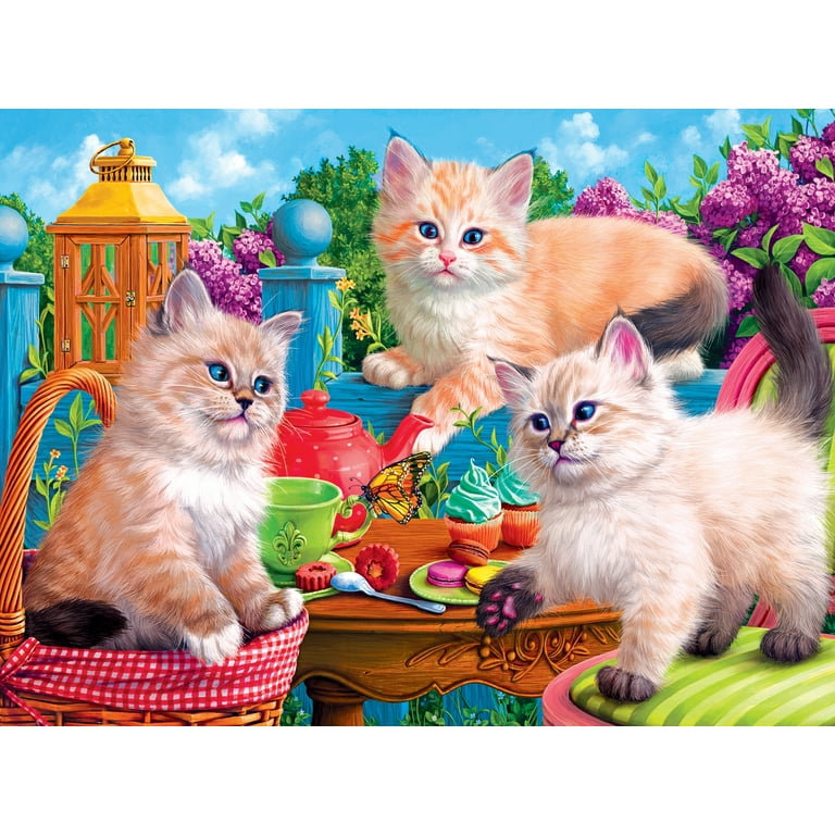 Cra-Z-Art Kitten Tea Party Jigsaw Puzzle 750 Pieces Cats at Tea