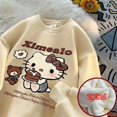 thumbnail image 1 of Sudadera de manga larga con cuello redondo estilo japonés de Sanrio Hello Kitty, ropa bonita con dibujos animados Y2k, camisetas holgadas para mujer, 1 of 5