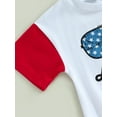 thumbnail image 5 of Baby 4th of July Outfit Boy Girl Newborn Infant Toddler USA T Shirts Oversized Romper Onesie Cute Clothes, 5 of 6