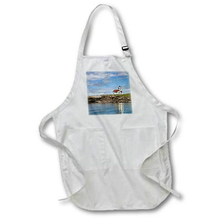 

3dRose USA Washington San Juan Islands. View of Patos Island Lighthouse. Medium Length Apron 22 by 24-inch With Pouch Pockets