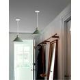 thumbnail image 4 of FSLiving Wireless USB Charging Battery Run Dimmable Remote Control Low-Voltage 5V LED Pendant Lighting Vintage Design Green Metal Light Fixture for Laundry Dorm Bedroom Easy to Install-3 Lights, 4 of 6