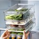 thumbnail image 2 of Organizador de congelador para dumplings: Bandejas apilables con tapa, ideal para almacenar ravioles, empanadas y verduras en la nevera, mantén tus alimentos frescos y organizados en la cocina., 2 of 5