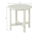 Zimtown HDPE Weather Resistant Plastic Outdoor Side Table, 18 in Indoor Coffee Table, White