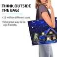 thumbnail image 3 of Bingfone Canvas Tote Bag for Women with Inner Pocket Aesthetic Cute Shopping Tote Bags Reusable Grocery Bags-Christmas Night, 3 of 9