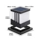 thumbnail image 4 of Ounissouiy Pilar de luz solar para jardín al aire libre, lámpara de capítulo, IP65, impermeable, brillante, recargable, iluminación, Iluminación y accesorios, 4 of 6