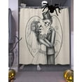 thumbnail image 3 of Halloween Shower Curtain Set ，Waterproof Fabric Shower Curtains Skeleton Couple Skull Spooky Horror Shower Curtains for Bathroom,Bathroom Decor 36"x72", 3 of 6