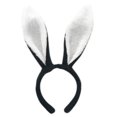 thumbnail image 2 of Pascua Lindas Orejas Conejo Cosplay Diademas Headwear para Mujeres Niñas (+) Blanco, 2 of 3