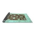 thumbnail image 2 of Ahgly Company Indoor Square Oriental Light Blue Traditional Area Rugs, 3' Square, 2 of 4
