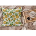 thumbnail image 2 of Yellow and White Fluffy Throw Pillow Cushion Cover, Pineapples Tropical Climate Fruits Ripe Juicy Food, Decorative Square Accent Pillow Case, 40" x 40", Earth Yellow Green White, by Ambesonne, 2 of 5