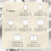 LuxClub 3 Piece Twin XL Sheet Set, Deep Pocket Cooling Bed Sheets, Silky Soft Hotel Quality Bedding with Pillowcase, Flat & Fitted Sheets - Silver