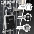 thumbnail image 5 of Key Lock Box - Portable Lockbox for Keys Outdoor - 4 Digit Code Combination Lock Box for Key Safe Security - Weather Rust Resistant Key Lock Box for Outside, Car, Door, House, Travel, 5 of 8