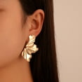 thumbnail image 5 of DESIGNICE Earrings,Irregular Flower Earrings For Women,Stylish Gold Stainless Steel Earrings,Thick Open Lightweight Hypoallergenic Twisted Earrings, 5 of 5