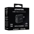 thumbnail image 7 of Powertek 20W USB-C PD + USB-A Dual Port Wall Charger, Carbon Design, Black, 7 of 7