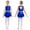 Royal Blue, variant on iixpin Kids Girls Jazz Ballet Modern Lyrical Dance Costume Cheerleading Sequin Tank Tops with Skirt Set Hot Pink 12