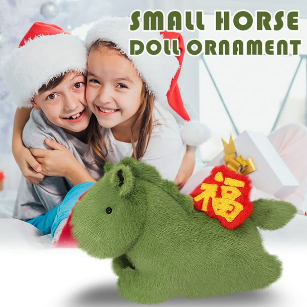 Muñeca De Caballo Caballo de peluche, muñeco de peluche suave, ideal como regalo de cumpleaños para niños (1 unidad). JASKFLY