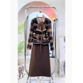 thumbnail image 4 of Traje de falda de lana de dos piezas para mujer, conjunto de Chaqueta corta de alta calidad, abrigo y falda, trajes coreanos dulces y elegantes, Primavera, 4 of 5