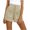 Khaki, variant on Chbgutlmr Shorts for Women Elastic High Waisted Drawstring Wide Leg Pleated Shorts with Pockets Casual Summer Comfy Shorts