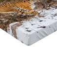 thumbnail image 2 of Ambesonne Savannah Fitted Sheet, Bengal Tiger Wild Animal, Twin XL Size, Orange Green, 2 of 3