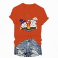 thumbnail image 7 of Towmus Halloween Shirt for Women Adult Plus Size Halloween T-Shirt Women Cute Ghost Print Graphic Embroidered Fall Tees Tops, 7 of 7
