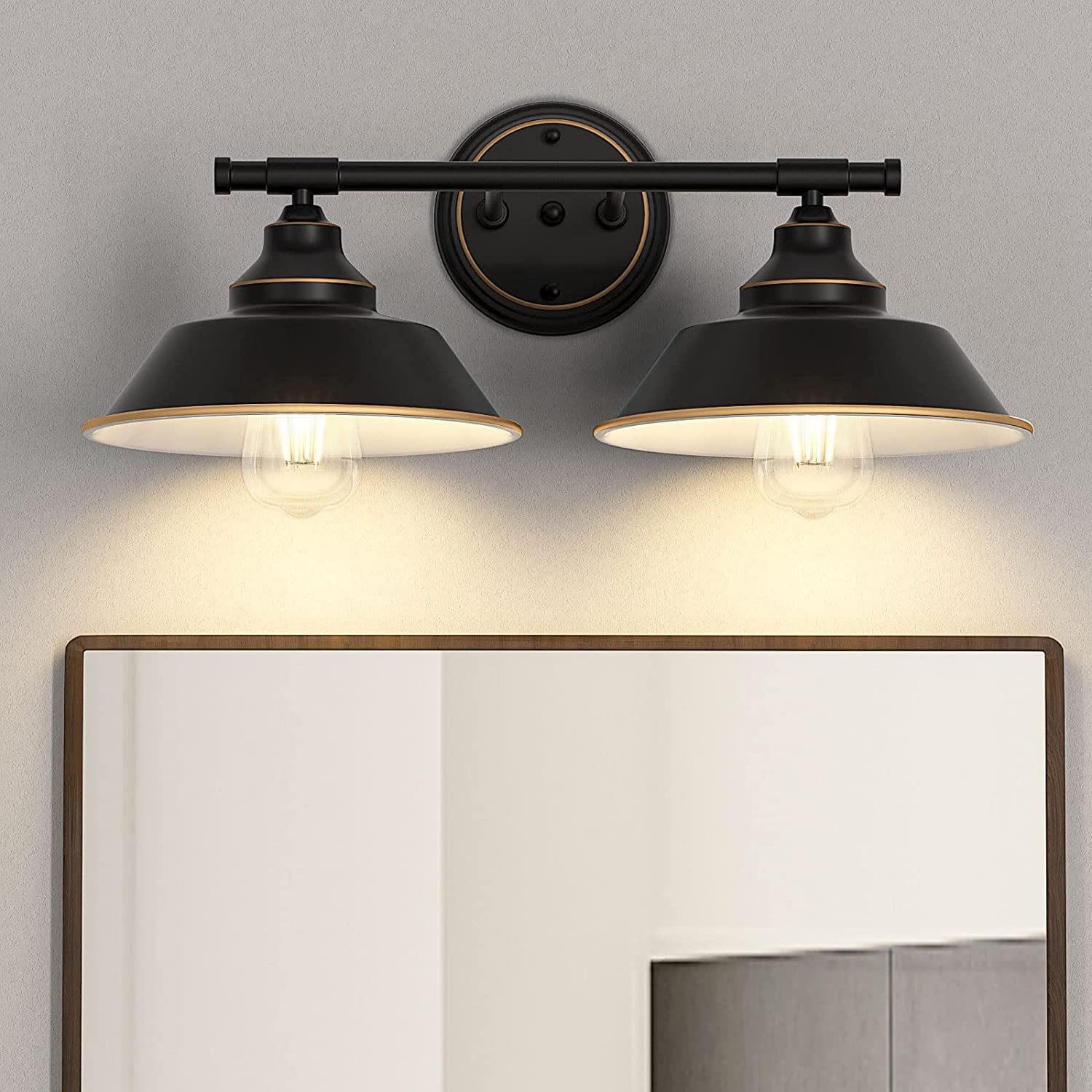 TOULMJ Lights Black Bathroom Light Fixtures, Farmhouse Vanity Light