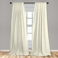 thumbnail image 5 of Ambesonne Moroccan Curtains, Quatrefoil Dot Petals, Pair of 28"x63", Mustard Pale Grey, 5 of 5