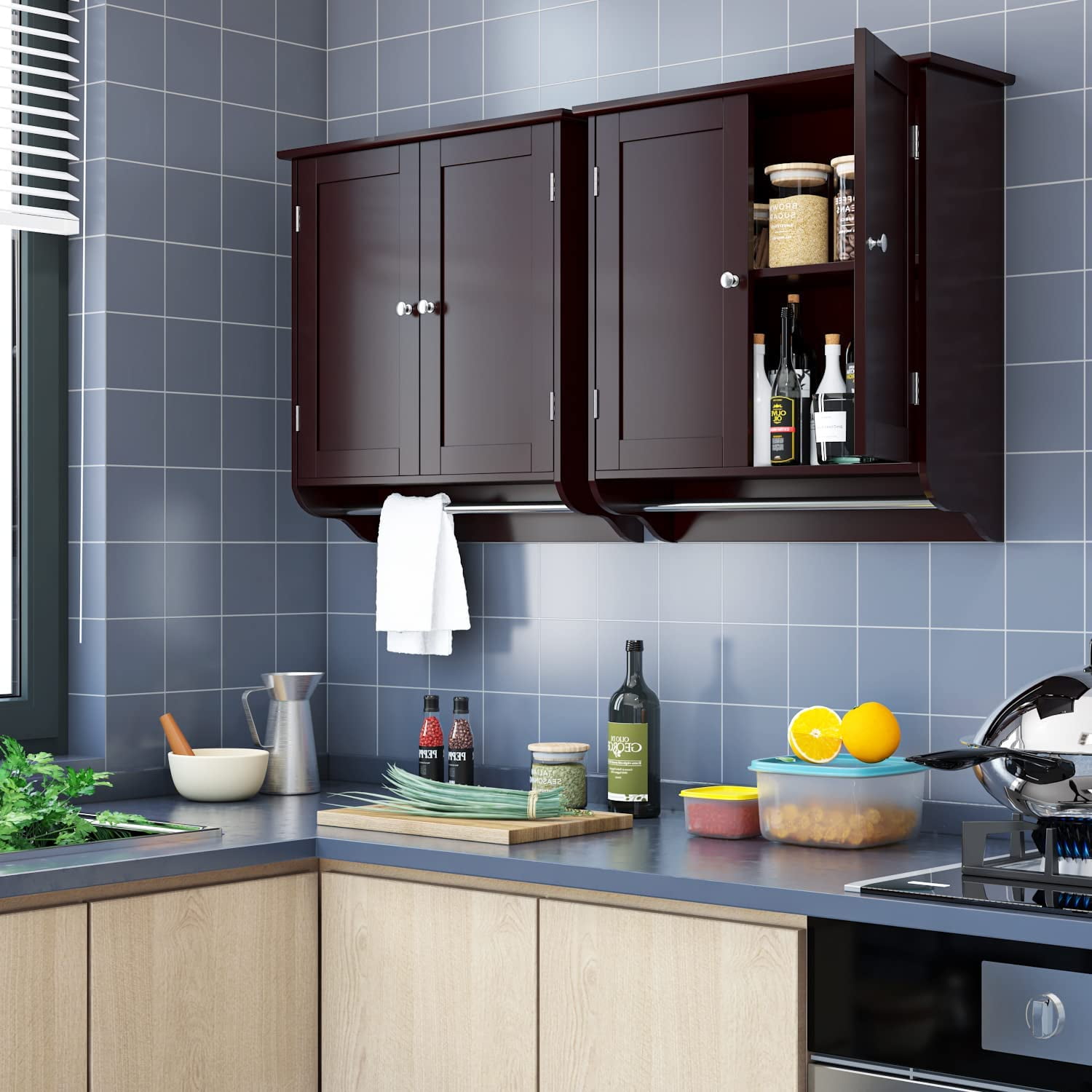 Homfa bathroom 2024 wall cabinet