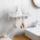 thumbnail image 4 of Estante de ducha de plástico adhesivo para baño, sin necesidad de taladrar, 6,6 libras, 4 of 8
