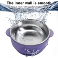 thumbnail image 4 of Feeding Bowl Stainless Steel Double Layer Rice Bowl with Suction Base BPA-Free Soup Bowl Double Handle Food Containers, 4 of 8