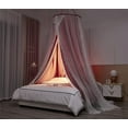 thumbnail image 4 of Double Layer Princess Round Dome Canopy Bed Curtain for Girls Adults,Children Dreamy Mosquito Net,Cute Bedroom Decoration Castle Play Tent Reading Nook Canopies (Dome-Rust Red/White), 4 of 13