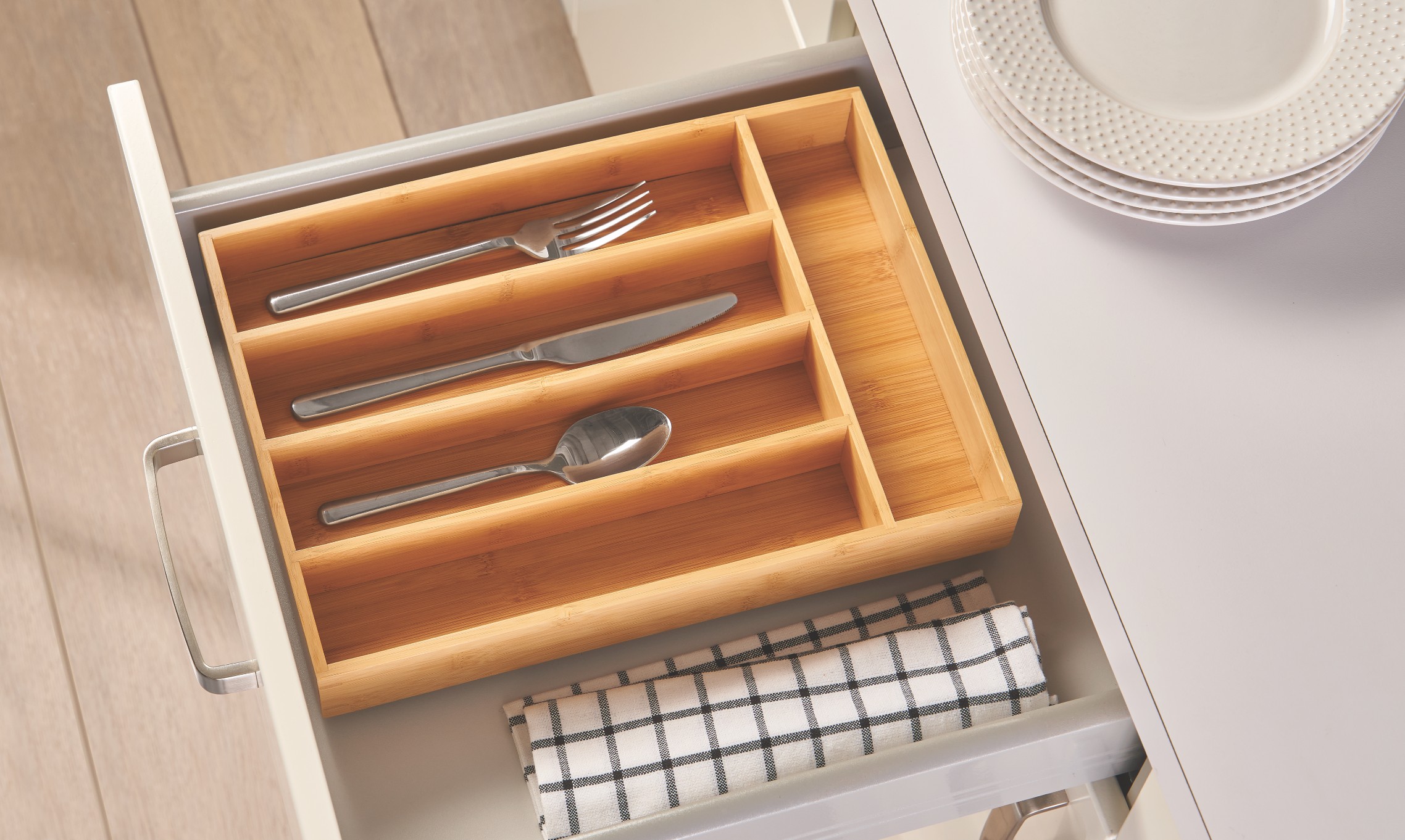 Better Homes & Gardens Bamboo Silverware Organizer photo 2
