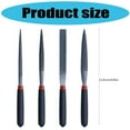 thumbnail image 3 of 4Pcs Professional Portable File Tools Set Featuring Round Flat Half Round Triangle Shape Metal Wood Carving Tools, 3 of 8