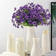 thumbnail image 3 of Artificial Outdoor Flowers,8 Bundles UV Resistant Fake Flowers,Outdoor Artificial Plastic Faux Flowers Greenery Plants for Outdoor Garden Porch Window Box Decoration(Rose Red), 3 of 5